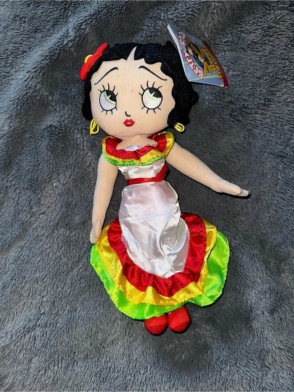 Kellytoy Betty Boop Flamenco Dancer Plush Doll Green & Red NWT